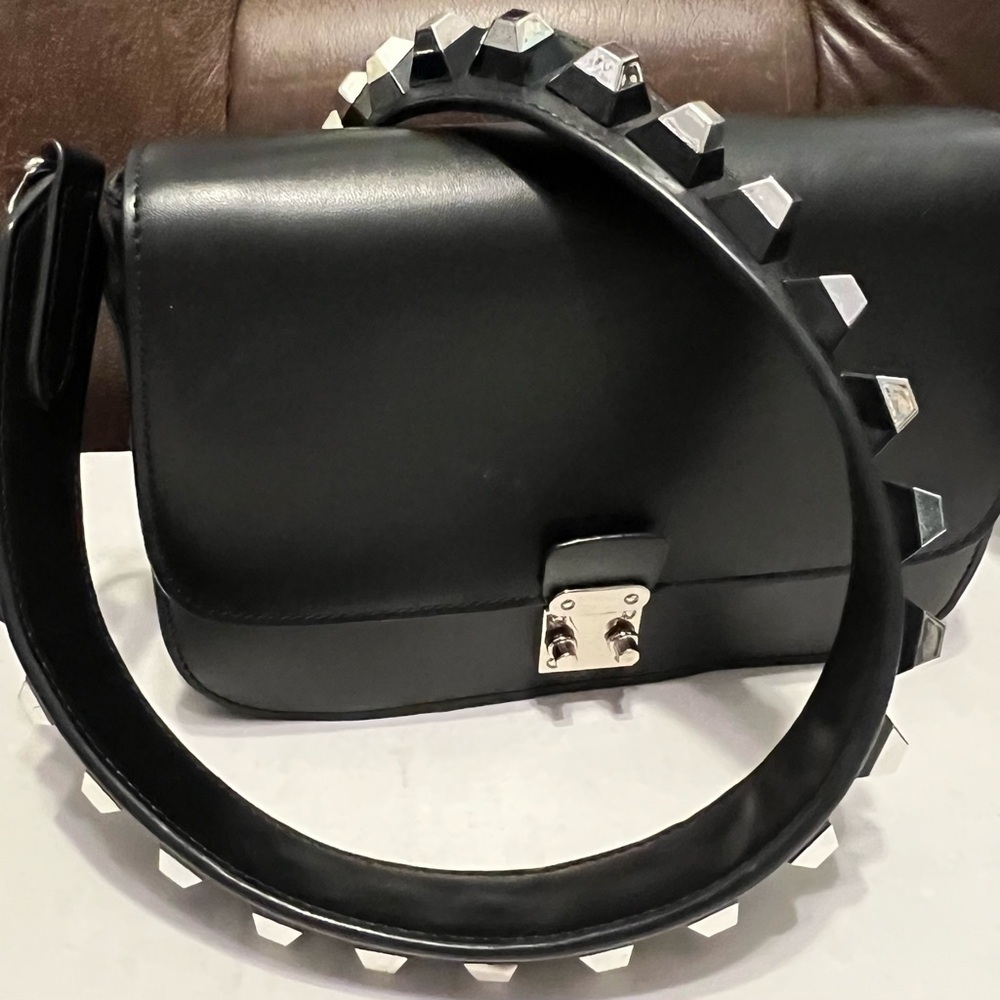 KC JAGGER Black & Silver Studded Leather Crossbody Bag - Picture 11 of 11